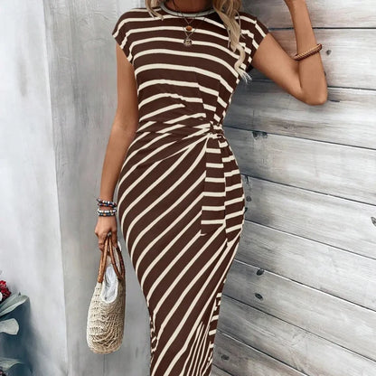 Women's Printed Tie Waist Dress