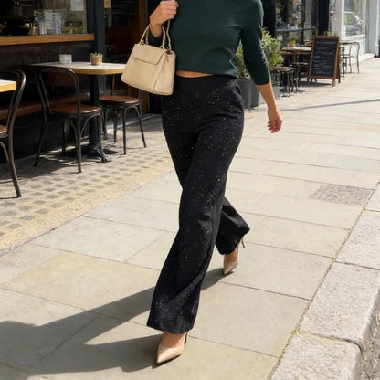 Women's High Waist Straight Leg Pants