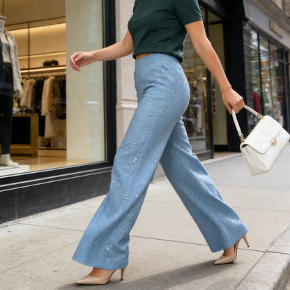 Women's High Waist Straight Leg Pants
