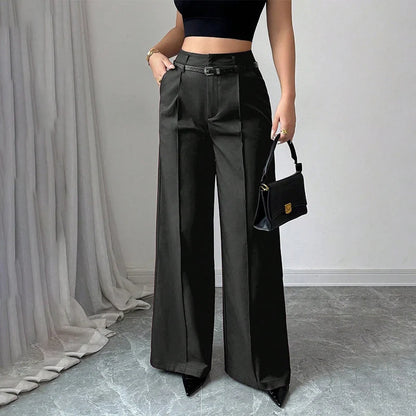 Women's Wide-Leg Pants with Belt
