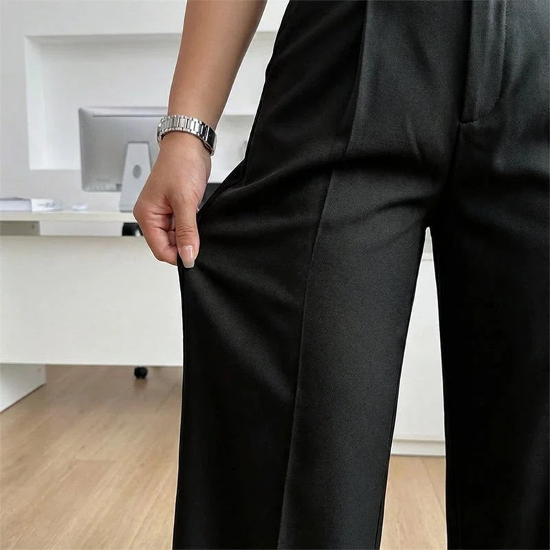 Women's Wide-Leg Pants with Belt