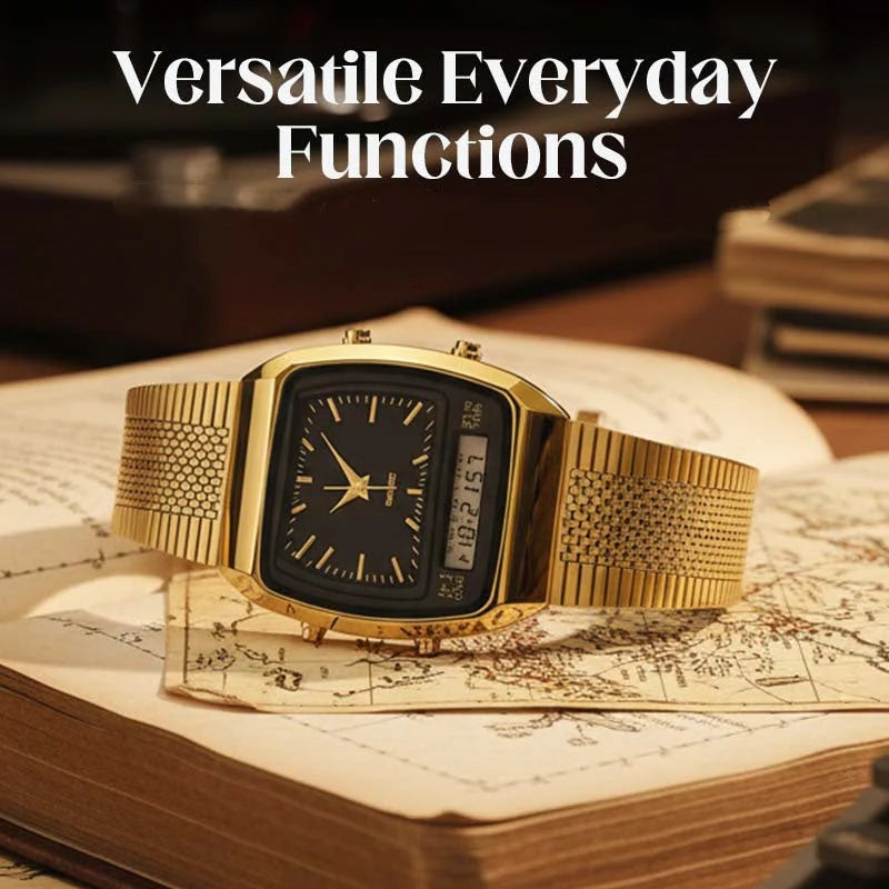 Unisex Retro Dual Display Watch