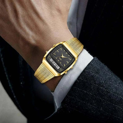 Unisex Retro Dual Display Watch