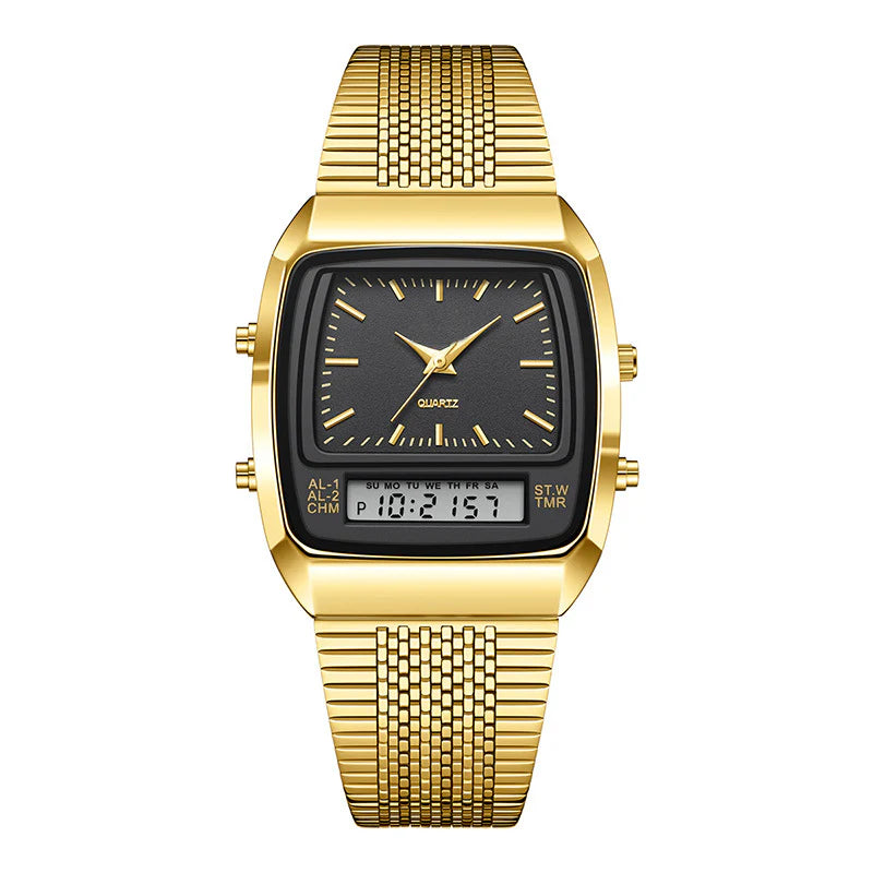 Unisex Retro Dual Display Watch
