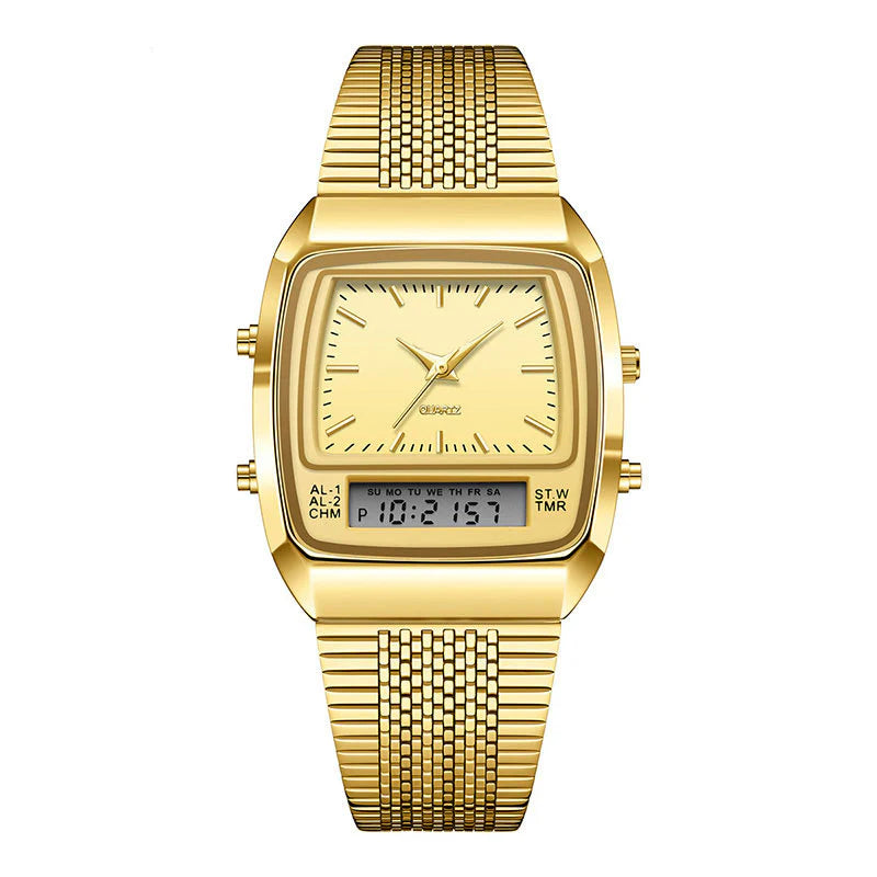 Unisex Retro Dual Display Watch
