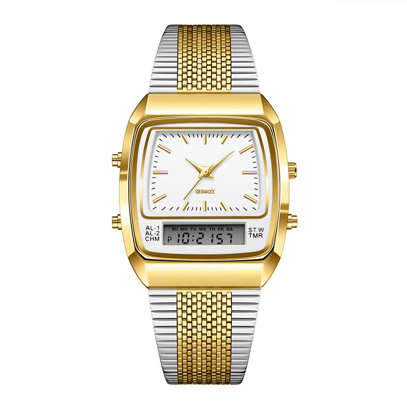 Unisex Retro Dual Display Watch