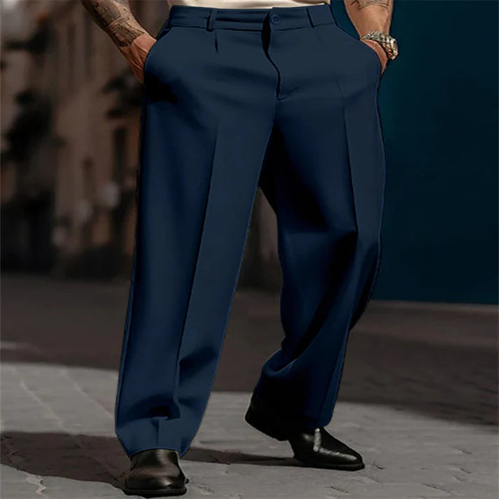 Men's Pleated Wide Leg Dress Pants