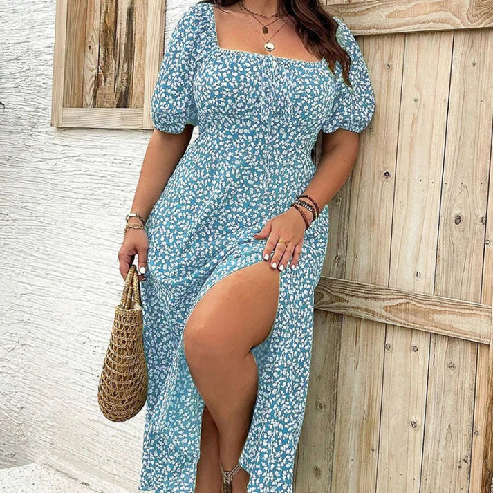 Women's Floral Puff Sleeve Dress