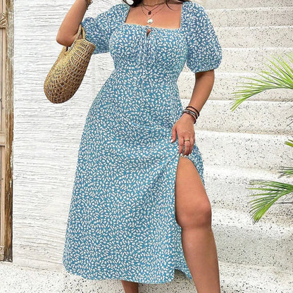 Women's Floral Puff Sleeve Dress
