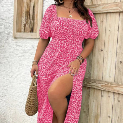 Women's Floral Puff Sleeve Dress