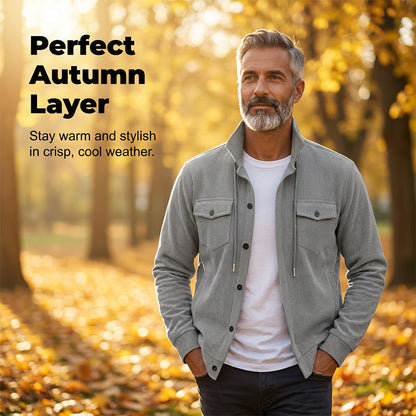 Men's Button-Front Collared Jacket