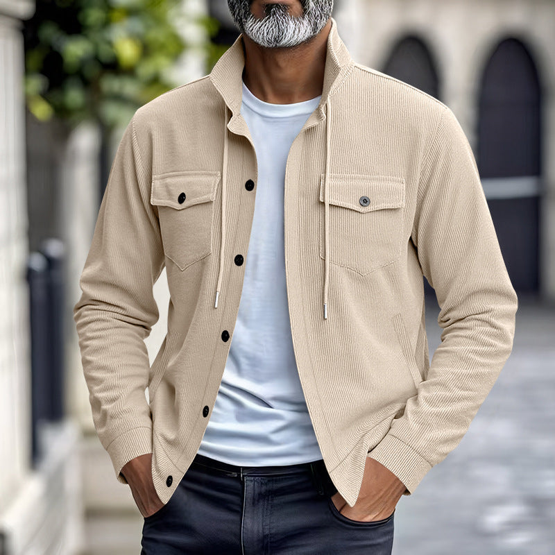 Men's Button-Front Collared Jacket