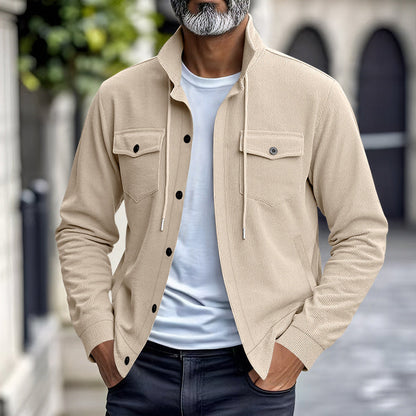 Men's Button-Front Collared Jacket