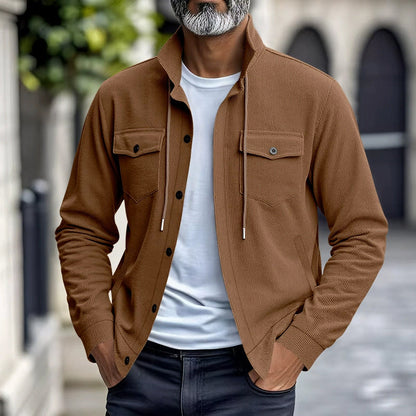 Men's Button-Front Collared Jacket