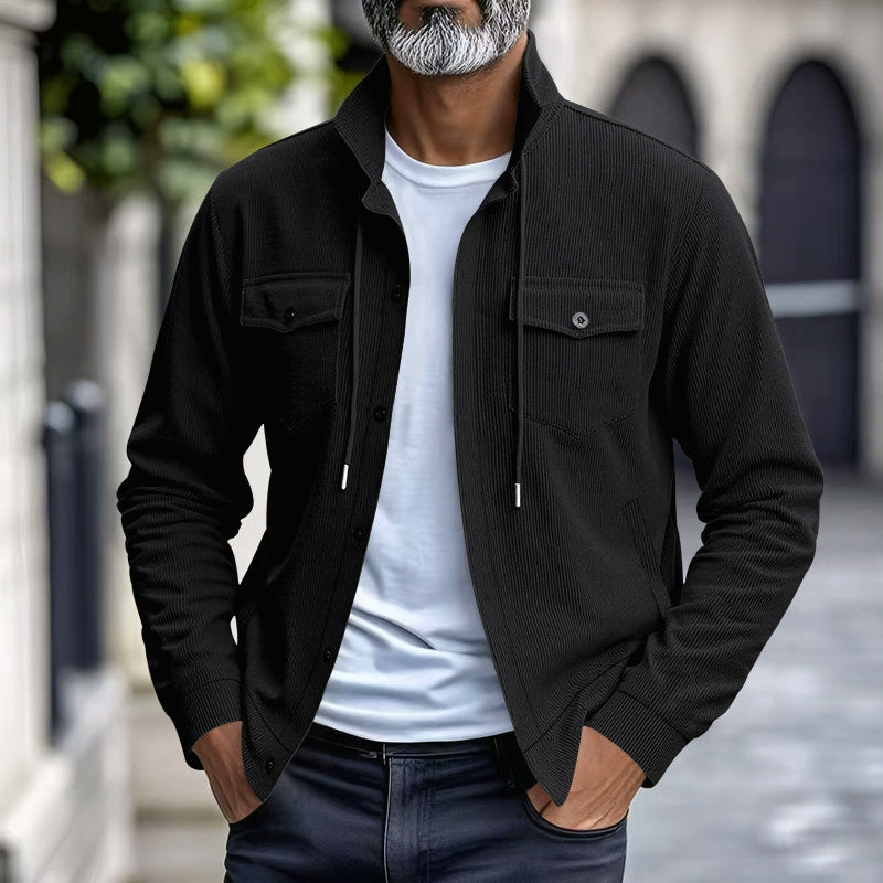 Men's Button-Front Collared Jacket