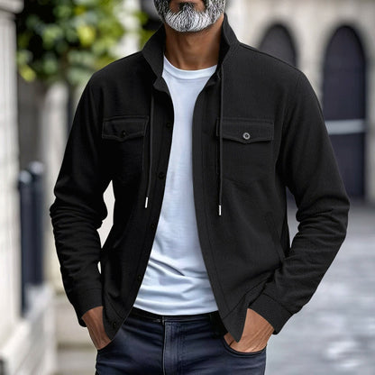 Men's Button-Front Collared Jacket