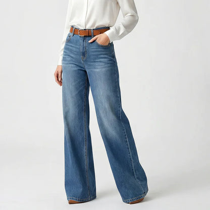 Women's High-Waisted Wide-Leg Jeans