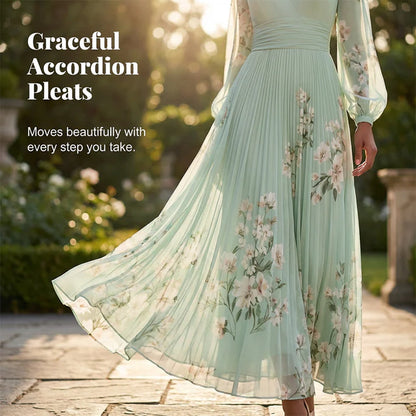 Women's Floral Chiffon Maxi Dress
