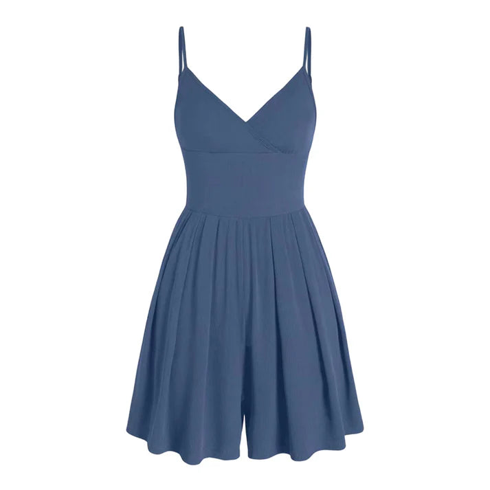 Women's V-Neck Skort Romper