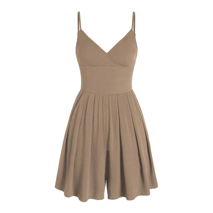 Women's V-Neck Skort Romper