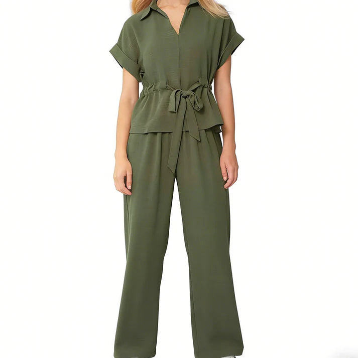 Women's Drawstring Waist Lounge Set
