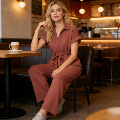 Women's Drawstring Waist Lounge Set