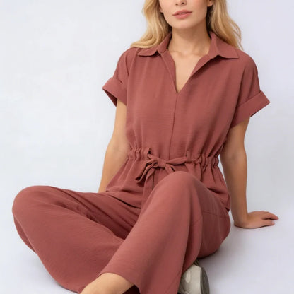 Women's Drawstring Waist Lounge Set
