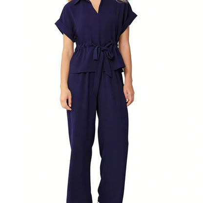 Women's Drawstring Waist Lounge Set