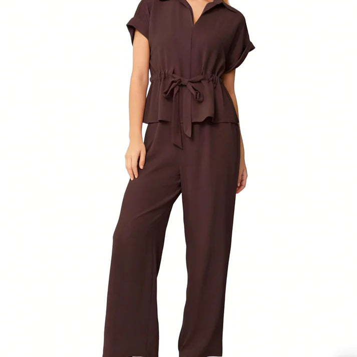 Women's Drawstring Waist Lounge Set