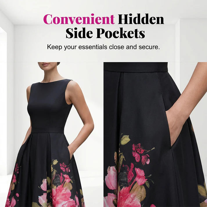 Women's Bloom Elegance Floral Midi Dress
