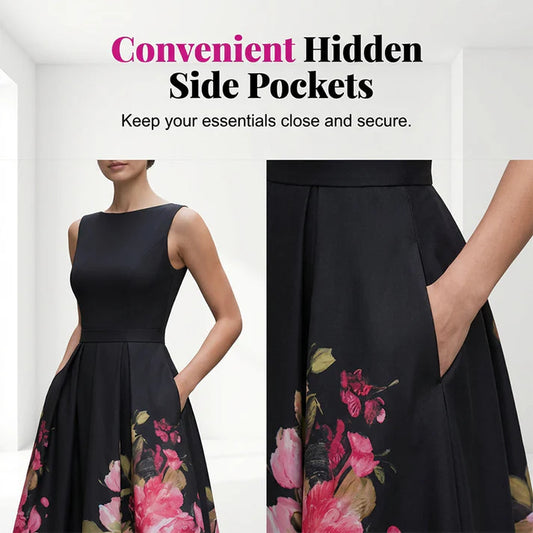 Women's Bloom Elegance Floral Midi Dress