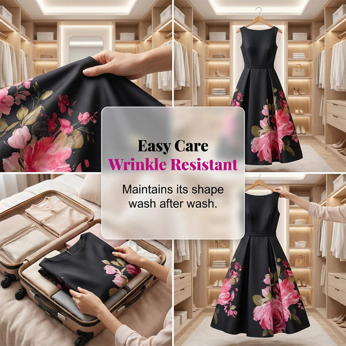 Women's Bloom Elegance Floral Midi Dress