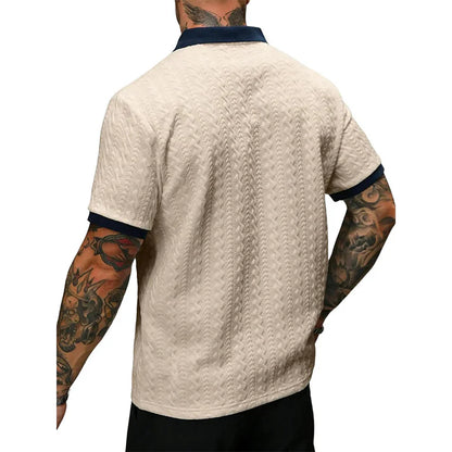 Men's Textured Knit Polo