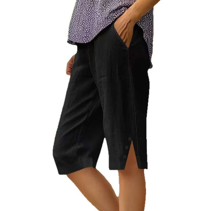 Women's Casual Pocket Capri Pants