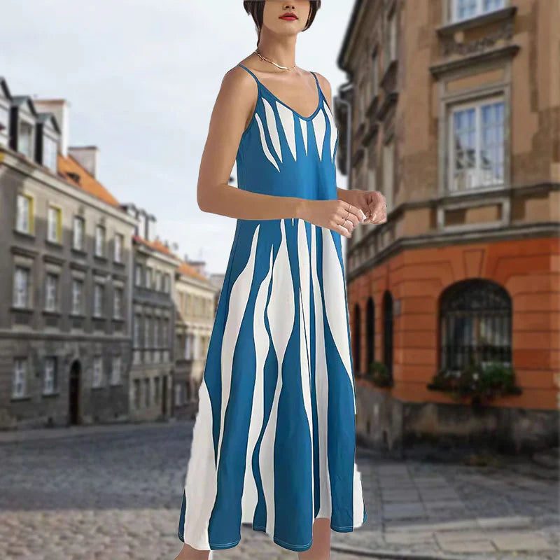 Women's Printed Spaghetti Strap Maxi Dress