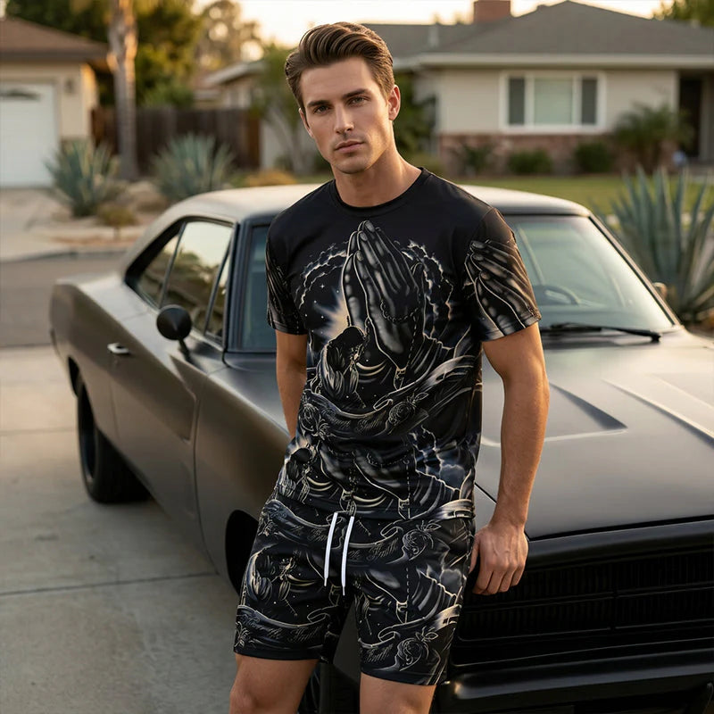 Men's Faith Graphic T-Shirt & Shorts Set