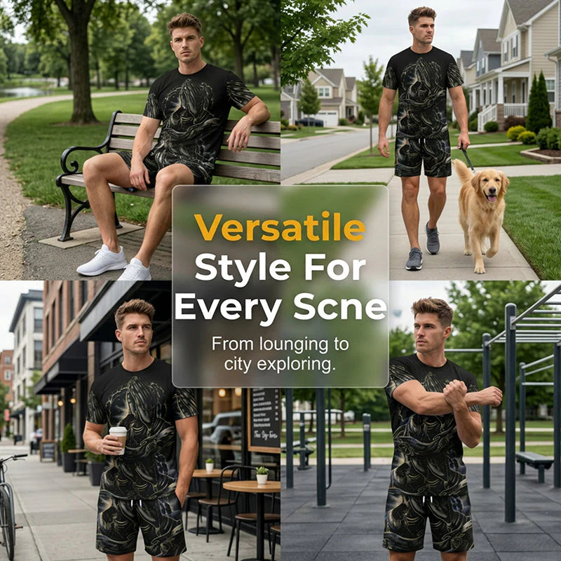 Men's Faith Graphic T-Shirt & Shorts Set