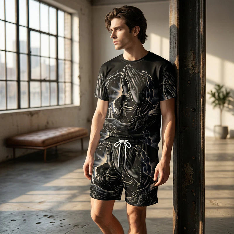 Men's Faith Graphic T-Shirt & Shorts Set