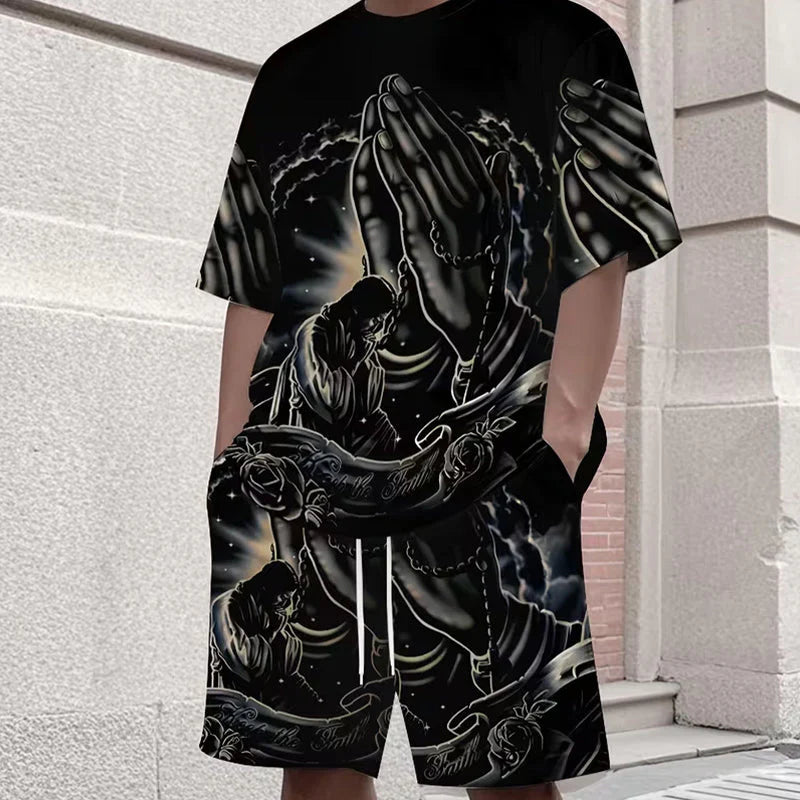 Men's Faith Graphic T-Shirt & Shorts Set
