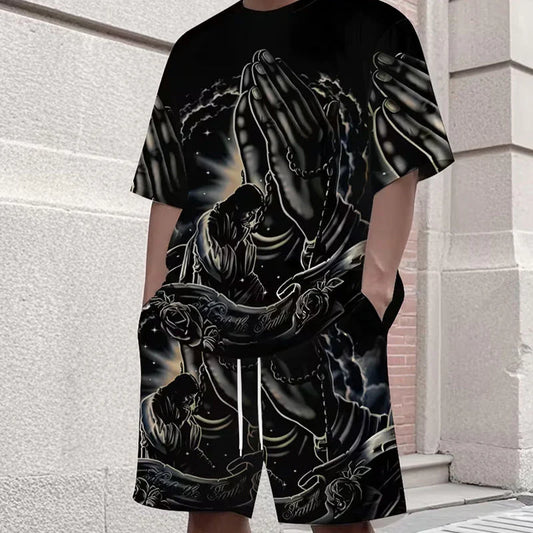Men's Faith Graphic T-Shirt & Shorts Set