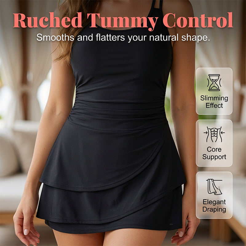Women's Swim Dress with Double Straps