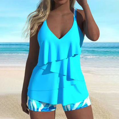Women's Ruffle Tankini Set