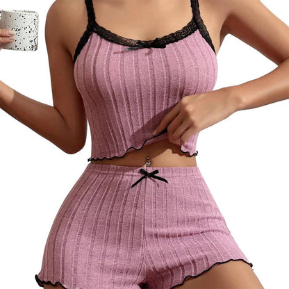 Women’s Ribbed Knit Pajama Lounge Set