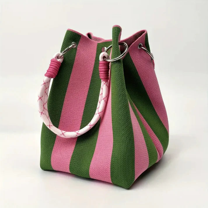 Women's Riviera Stripe Bucket Bag
