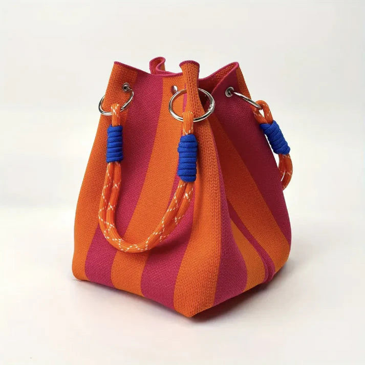 Women's Riviera Stripe Bucket Bag