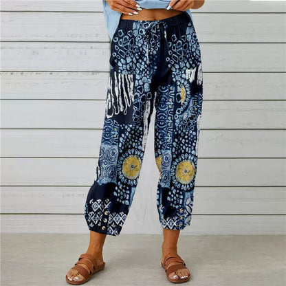 Women's Patchwork Print Jogger Pants
