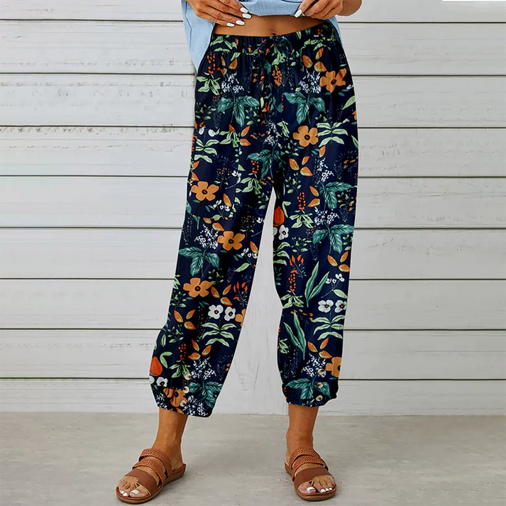 Women's Patchwork Print Jogger Pants