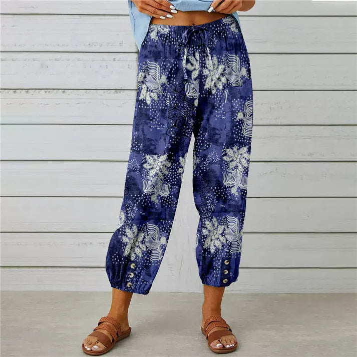 Women's Patchwork Print Jogger Pants