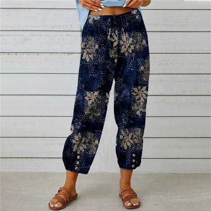 Women's Patchwork Print Jogger Pants