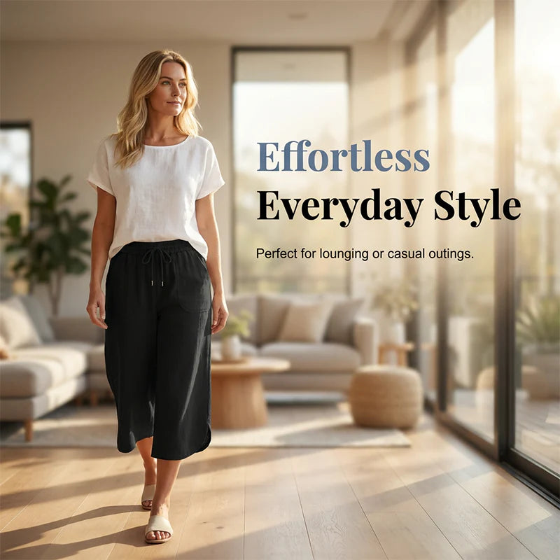 Women’s Wide Leg Capri Lounge Pants
